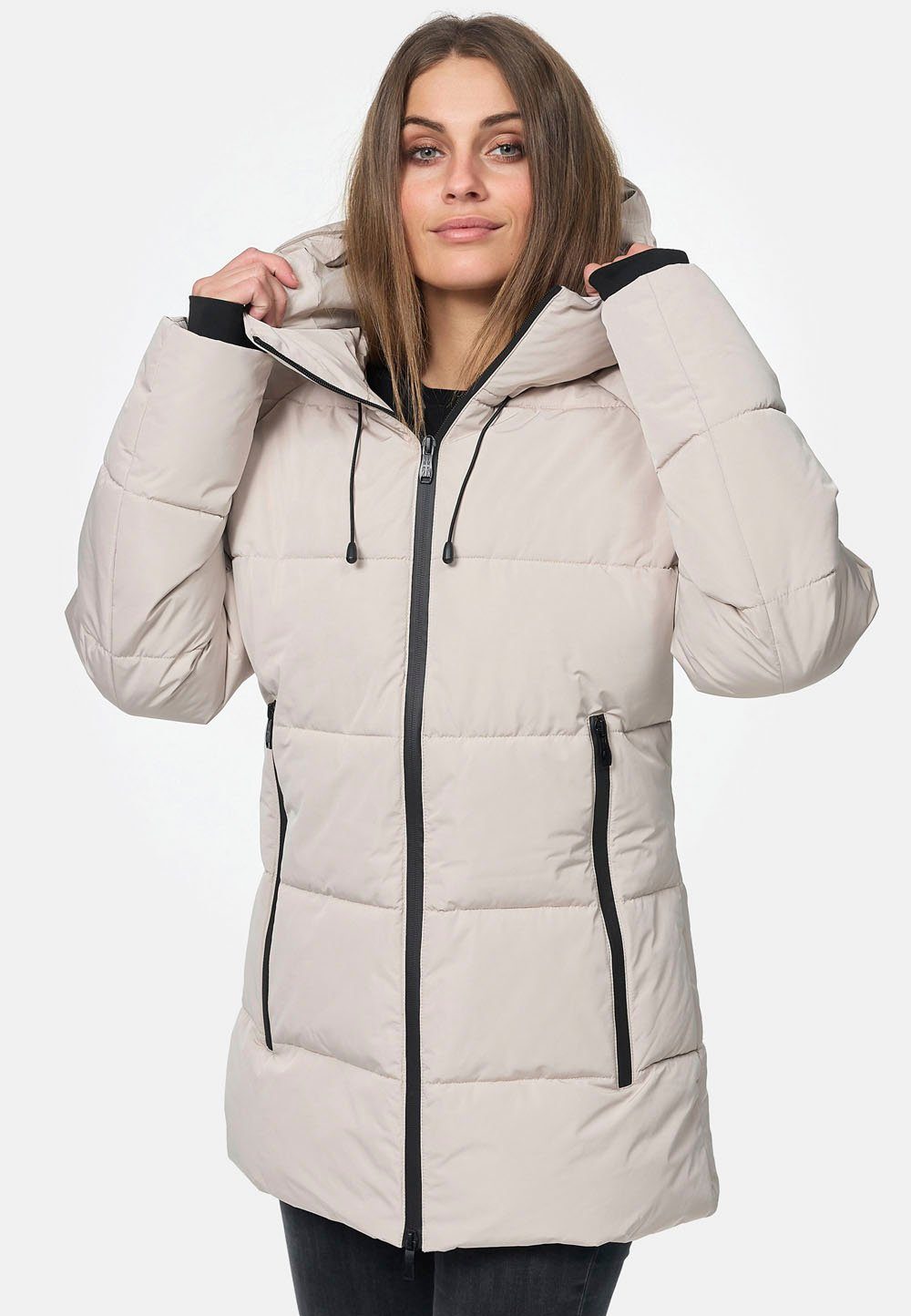 Lonsdale Outdoorjacke SALLY Sand, Reißverschlusstaschen, elastische  Ärmelbündchen