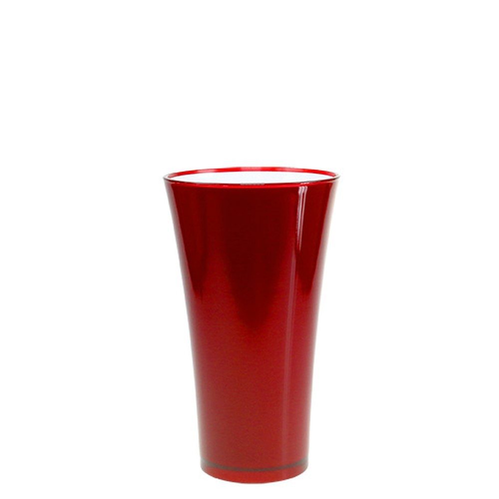 Florists Products Blumentopf Vase „Fizzy“ Rot Ø13,5cm H20cm Dekoration Tischvase