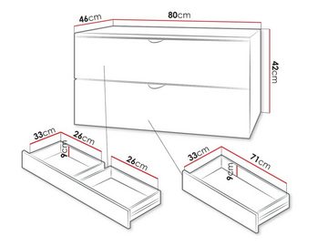 MIRJAN24 Waschbeckenschrank Aniabo 01 (mit Siphon, Keramik Waschbecken) Griffe in der Farbe Gold