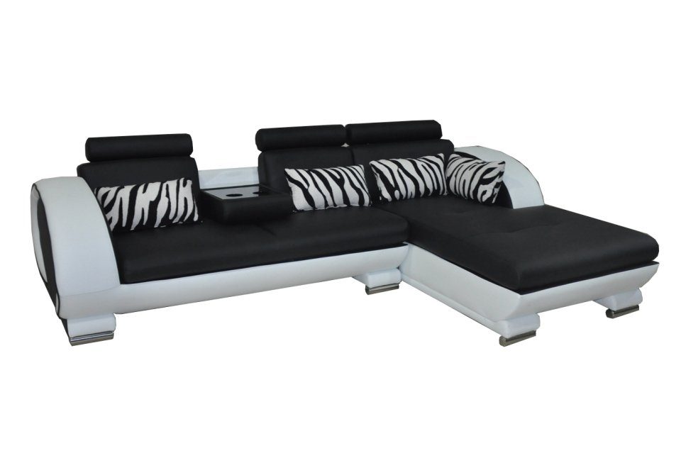 Polster Sofa Eck Form Leder L Couch Landschaft JVmoebel Ecke Design Wohn Eck Ecksofa,