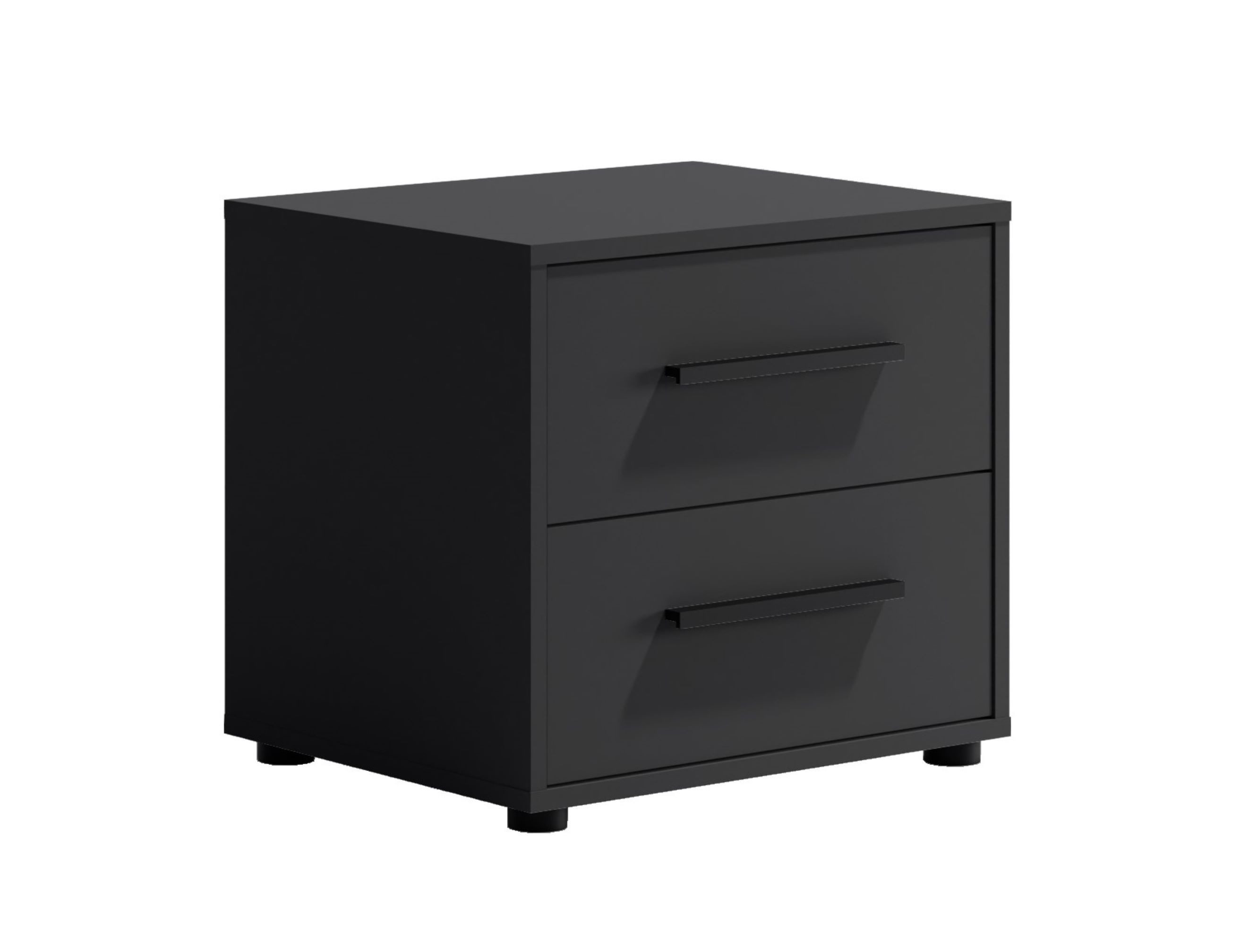 99rooms Nachttisch Maksikore (Nachtkommode, Nachttischschrank), Design, 2 Schubladen mit Kugelgleitschienen, ABS-Schutzkanten