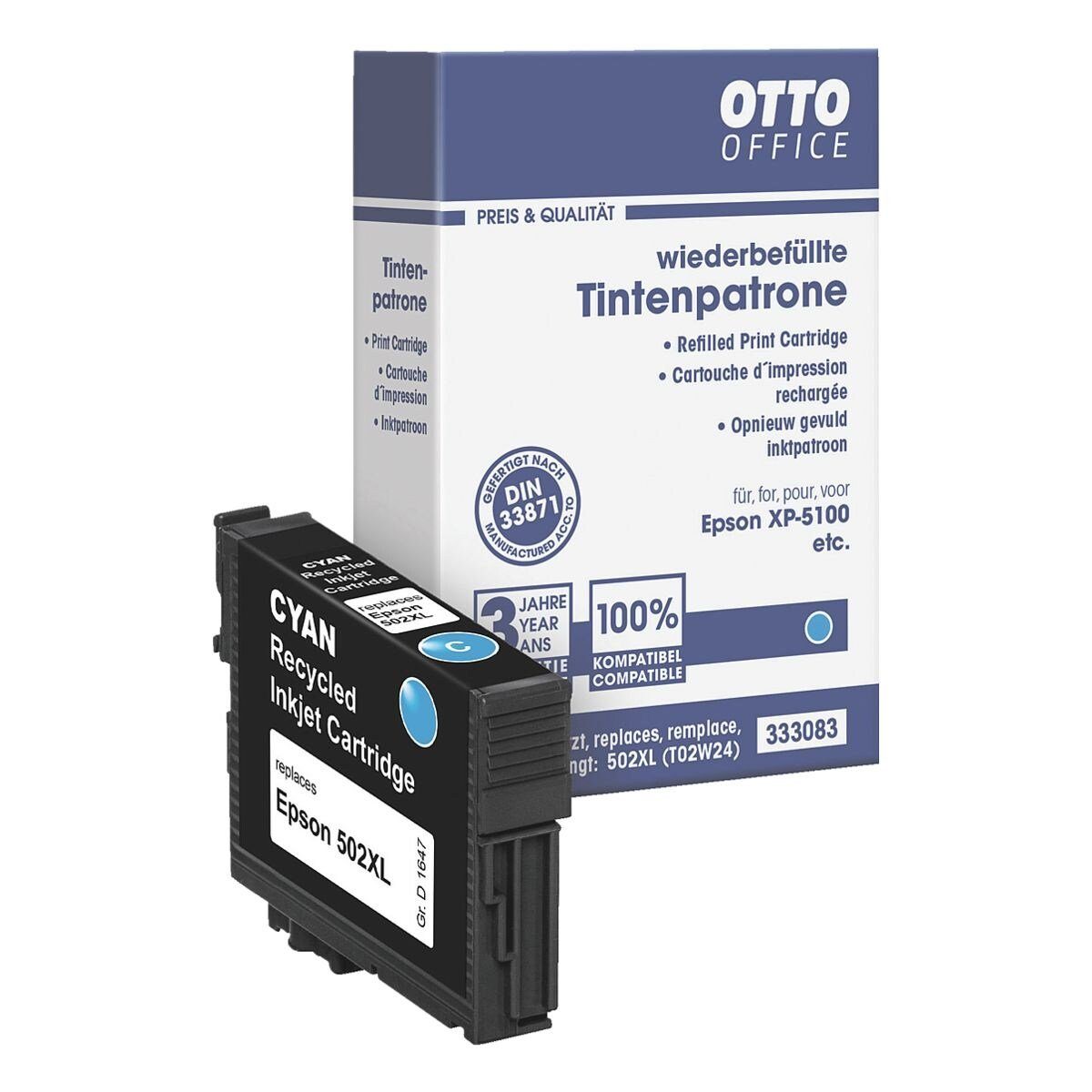 Otto Office  Office 502XL (T02W24) Tintenpatrone (für Epson 502XL, cyan)