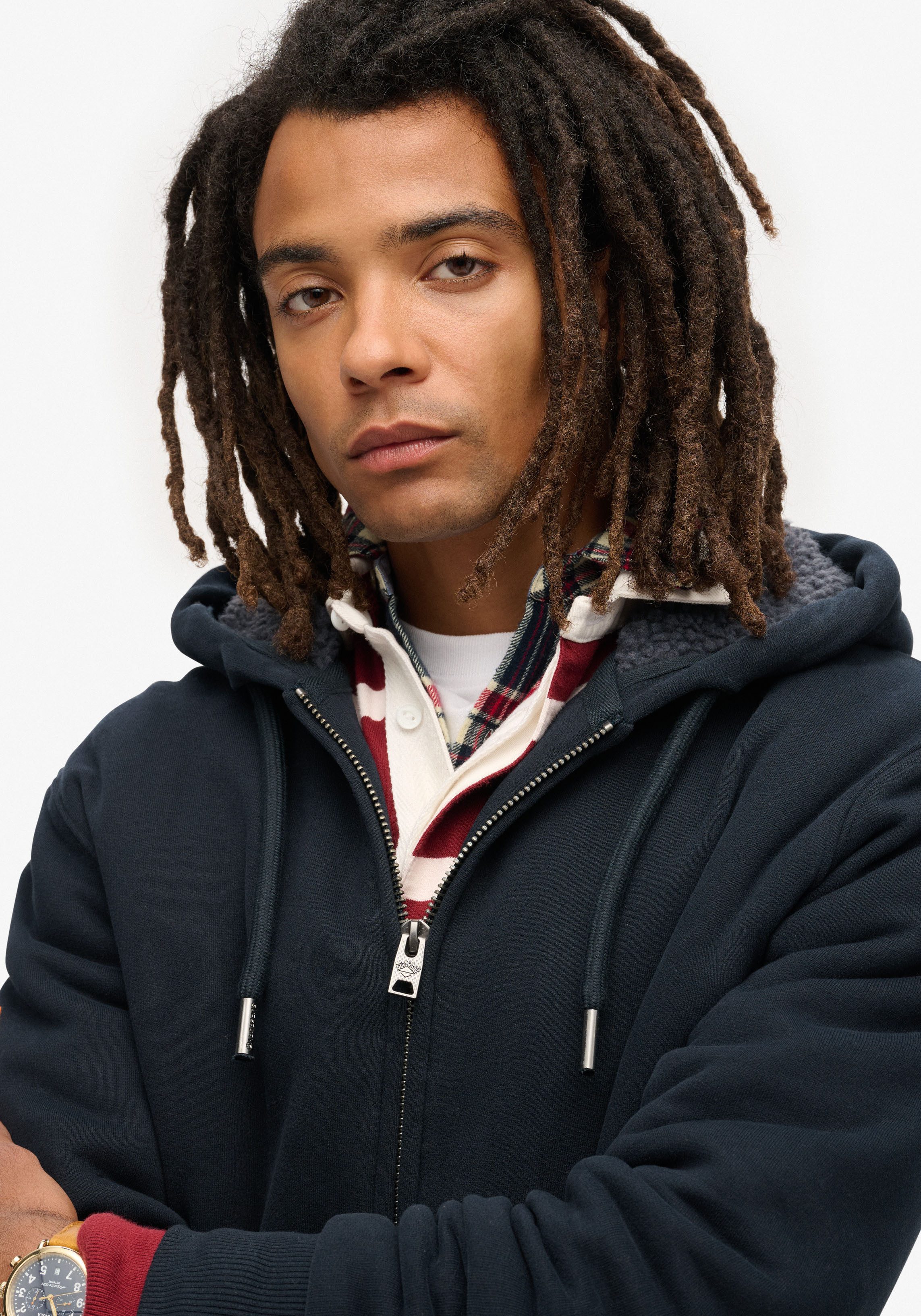 Superdry Kapuzensweatjacke Borg Lined Ziphood