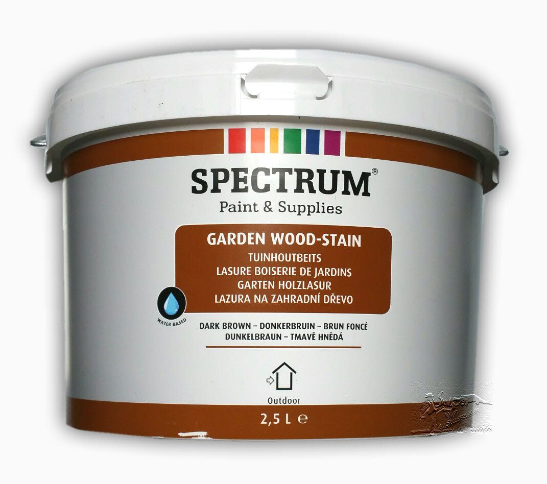 dunkelbraun Acryl 2,5l Holzbeize Holzlasur Spectrum