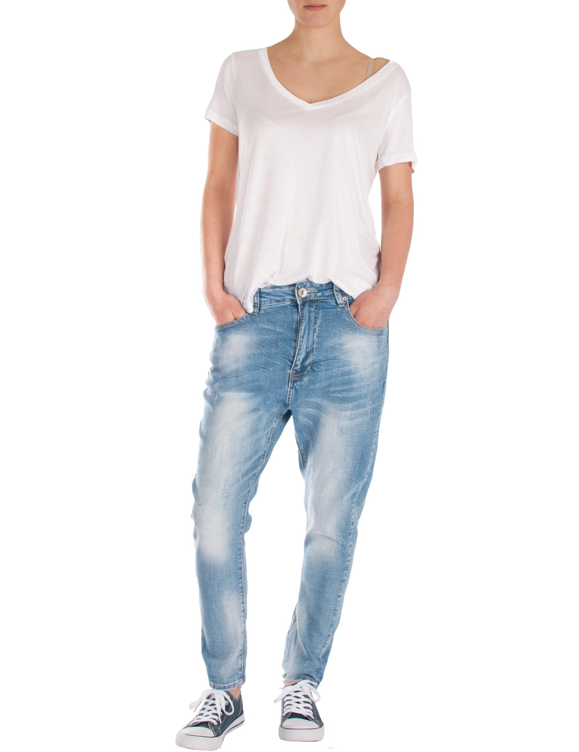 Relaxed Boyfriend-Jeans Fraternel Baggy, Stretch, 5-Pocket-Style,