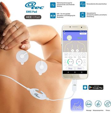 @tec Massagegerät EMS Pad, Smartphone-Reizstromgerät, Elektronische Muskel Stimulation, Massage, Körperformung, Fitness, ab Android 4.4