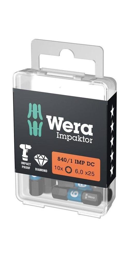 Wera Bit-Set Bit 840/1 IMP DC 6 mm Länge 25 mm 1/4 ″ C6,3 Innensechskant | Bits