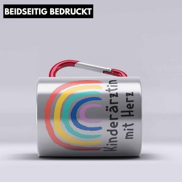 Trendation Thermotasse Kinderärztin mit Herz Edelstahl Tasse Geschenk Geschenke mit Spruch Ed