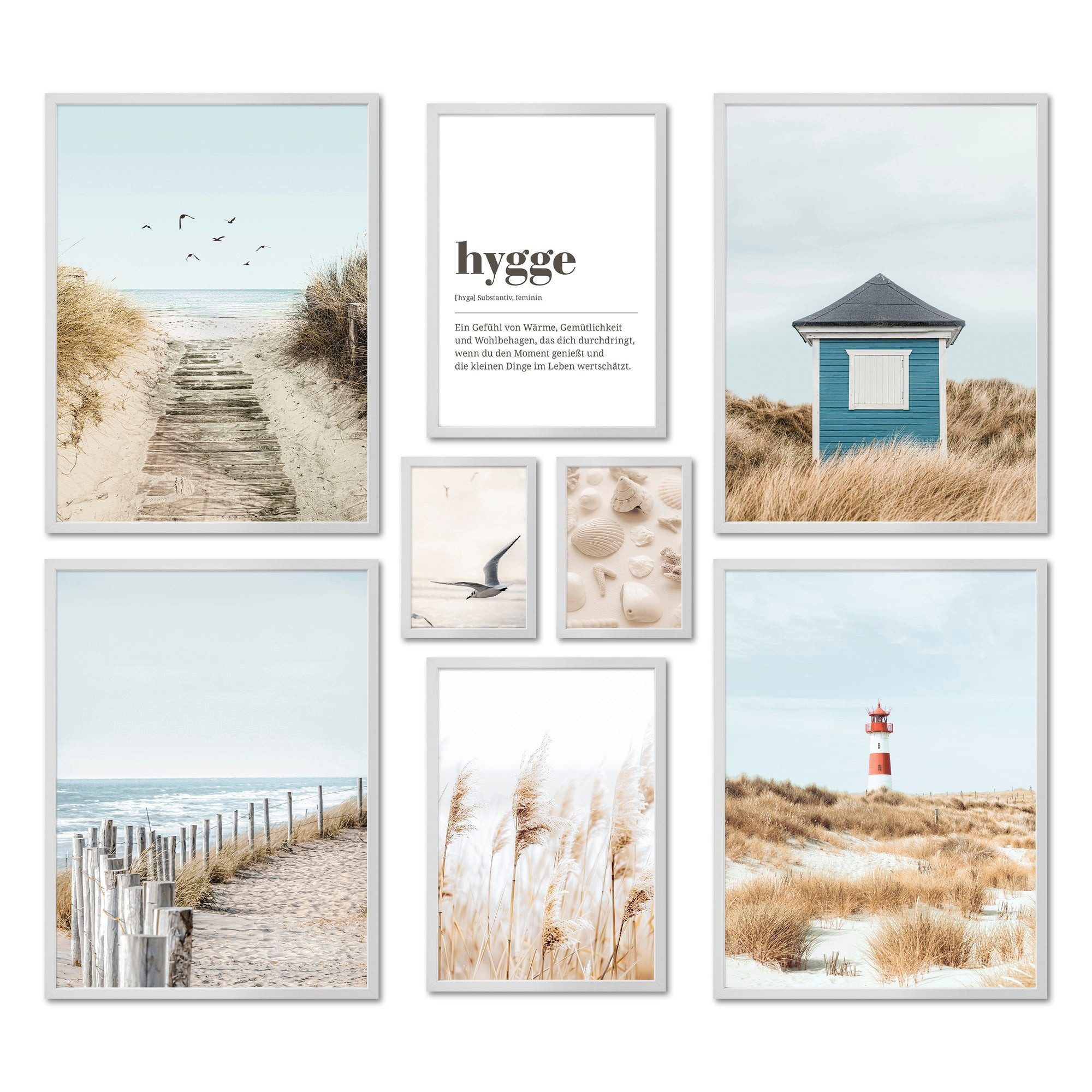 Bilder-Collage Poster Set - NORDIC DREAMS - Deko Wandbilder meer, natur, see