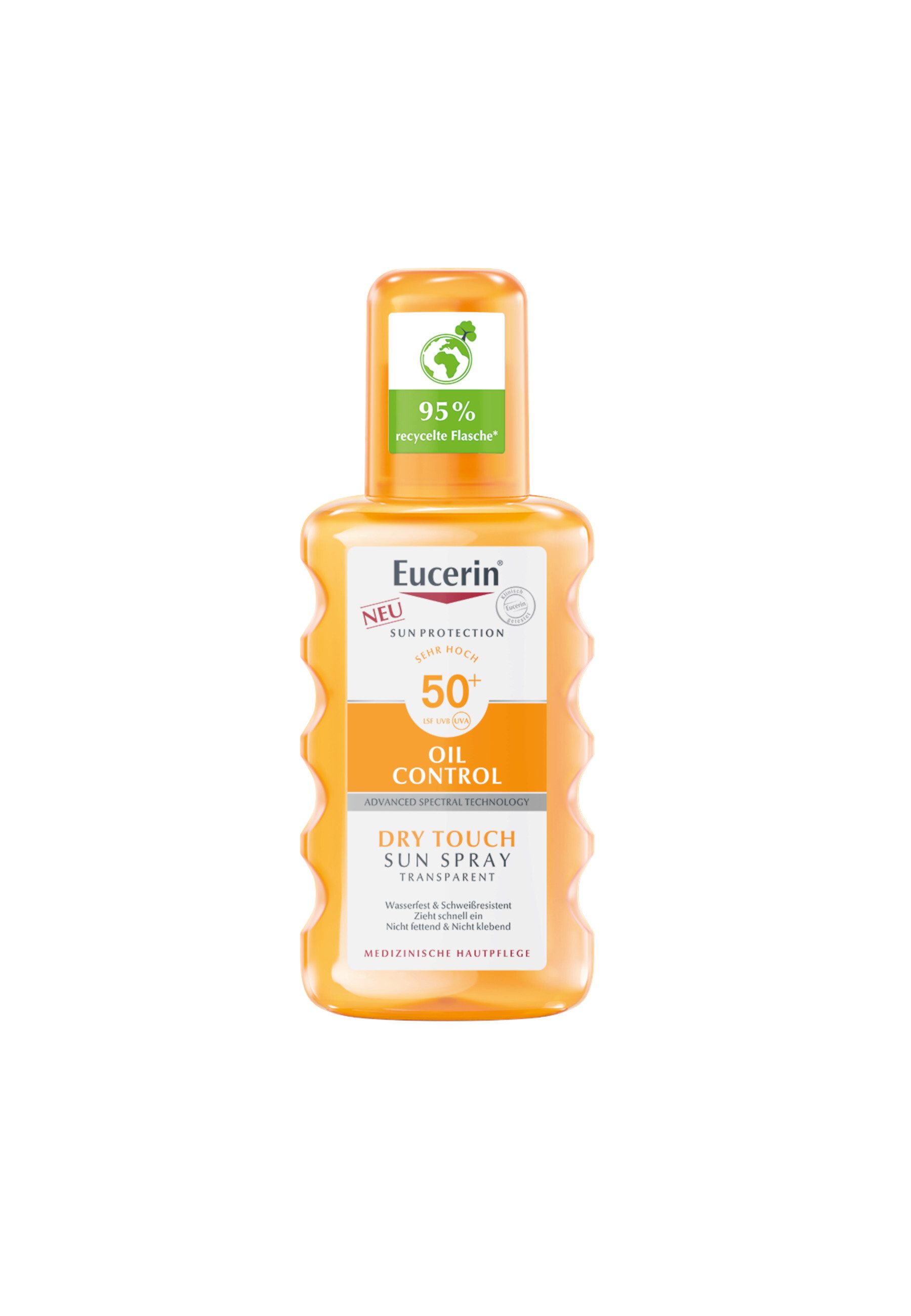 Eucerin Gesichtspflege Oil Control Sun Spray Transparent LSF 50+ – sehr hoher Sonnenschutz, 1-tlg.