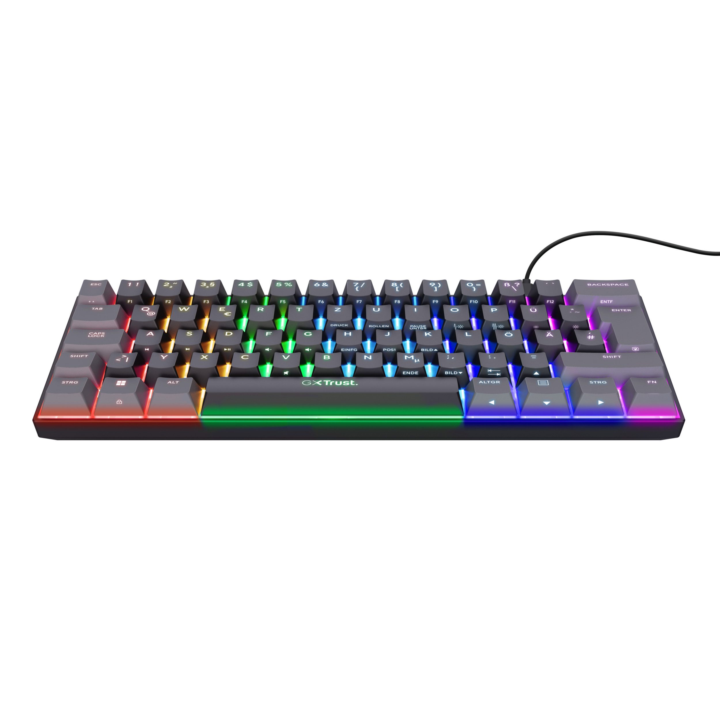 Trust GXT 867 Acira Mini Gaming Tastatur mechanisch 60% für PC Laptop Gaming-Tastatur