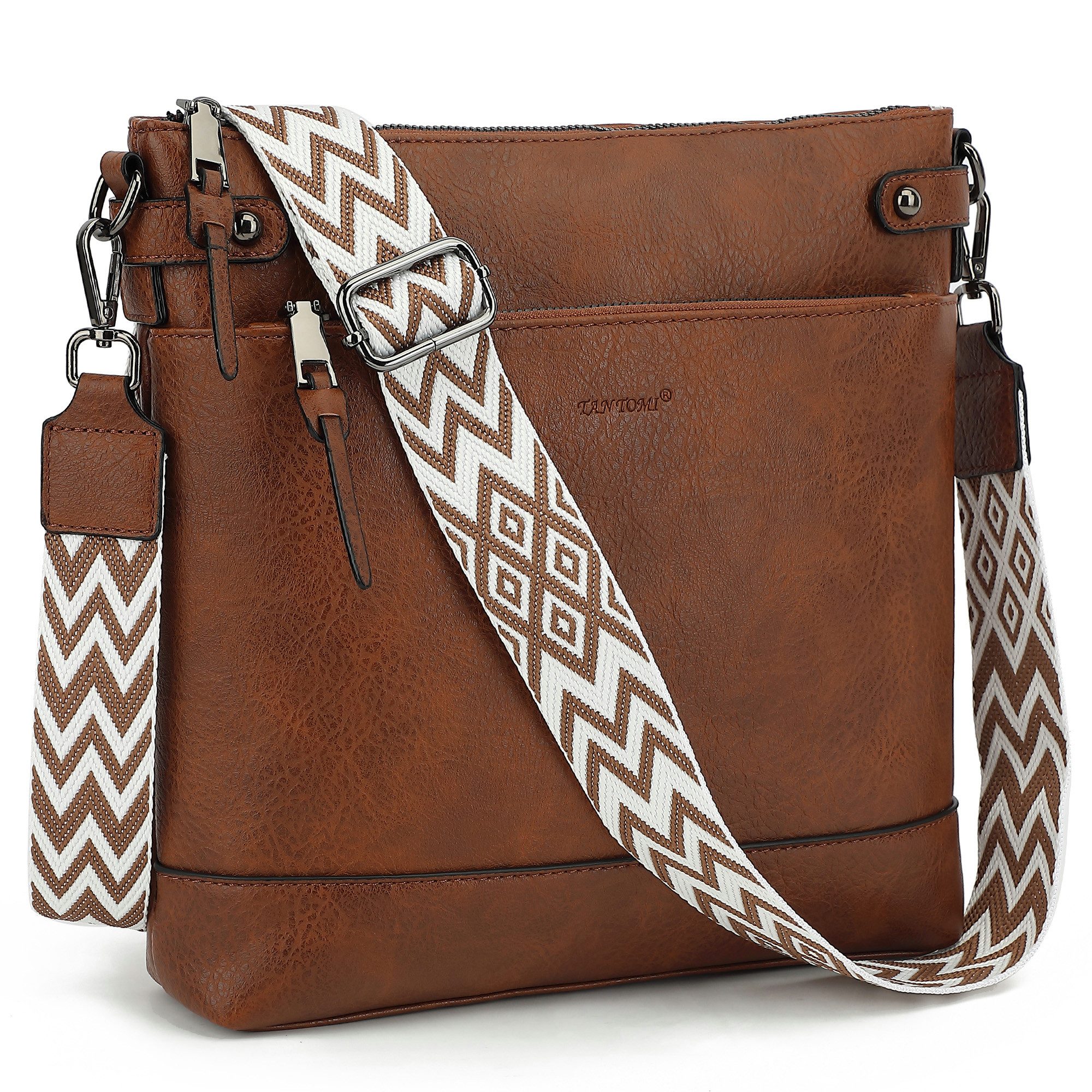 TAN.TOMI Schultertasche Mittel Damen Umhängetasche Crossbody Bag Leicht Tasche Bag, Mit Verstellbar Abnehmbar Breiter Gurt Pendeln Reise Campus