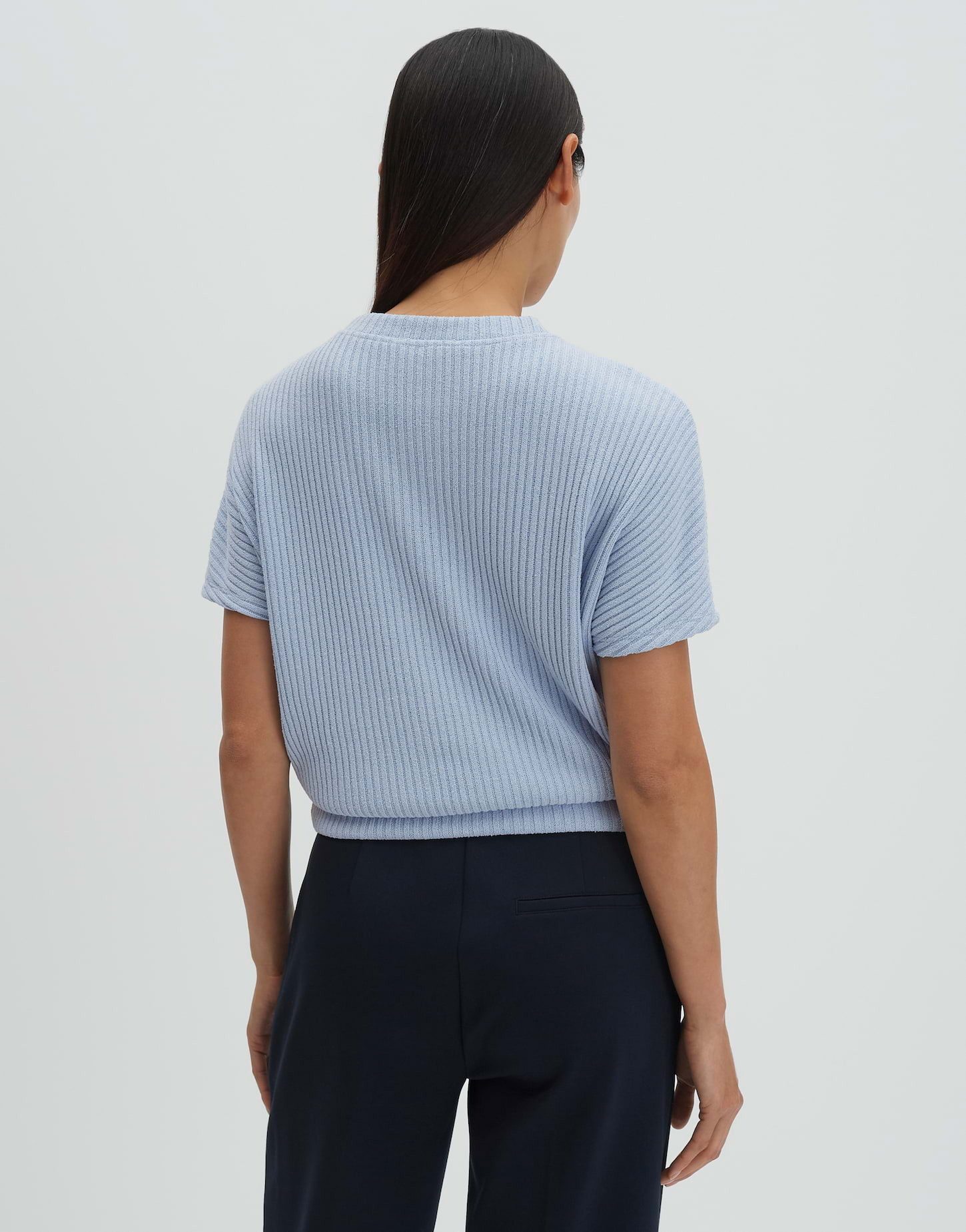 someday Sweatshirt Urosa Sweatshirt in Rippenstruktur aus Sweatware Lockere Passform, elastisch mit breitem Saum