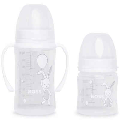 BOSS Babyflasche Hugo Boss Baby Flaschen Set weiß mit Logo und Hasenillustration