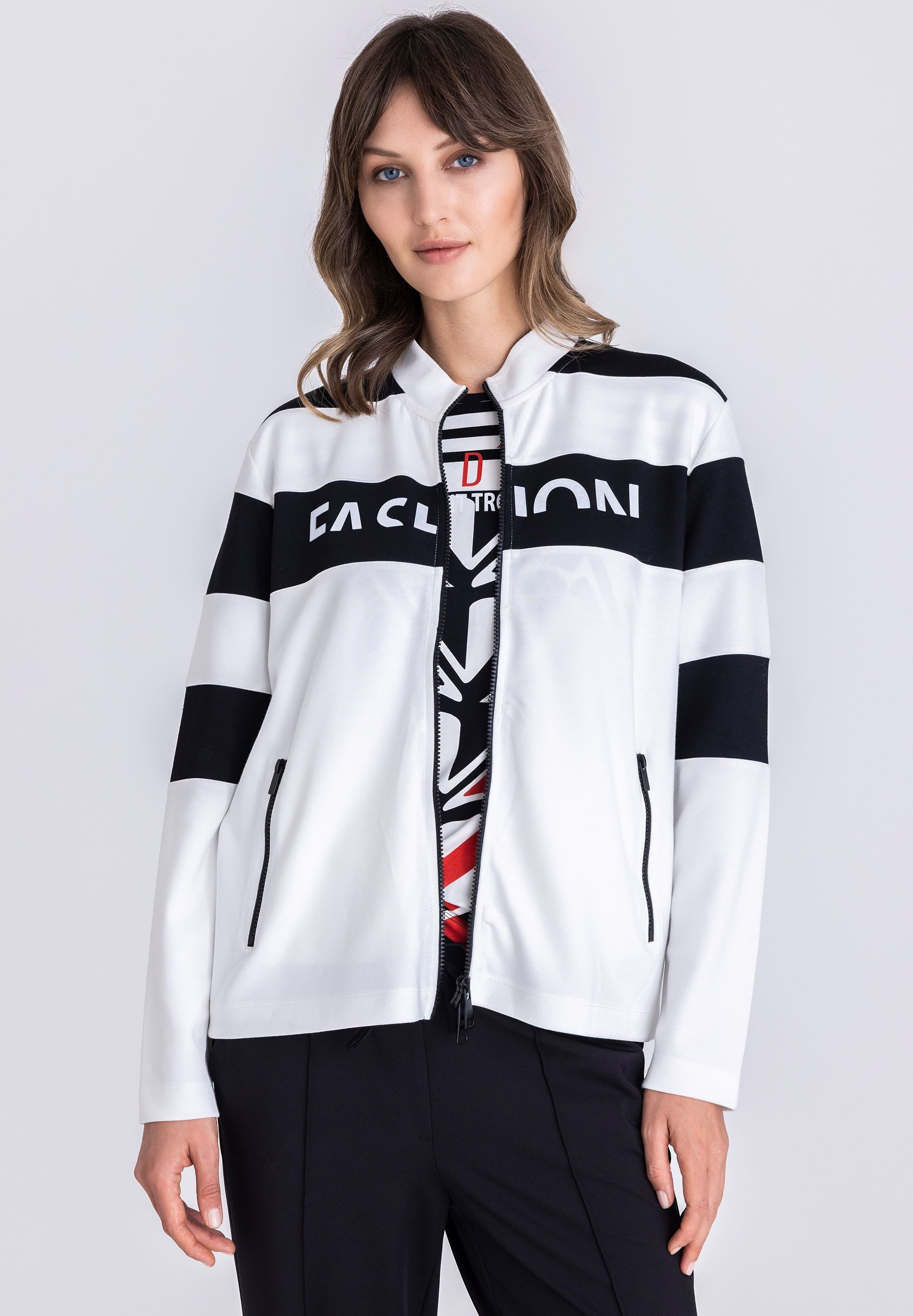 TUZZI Sweatjacke mit Schriftzug