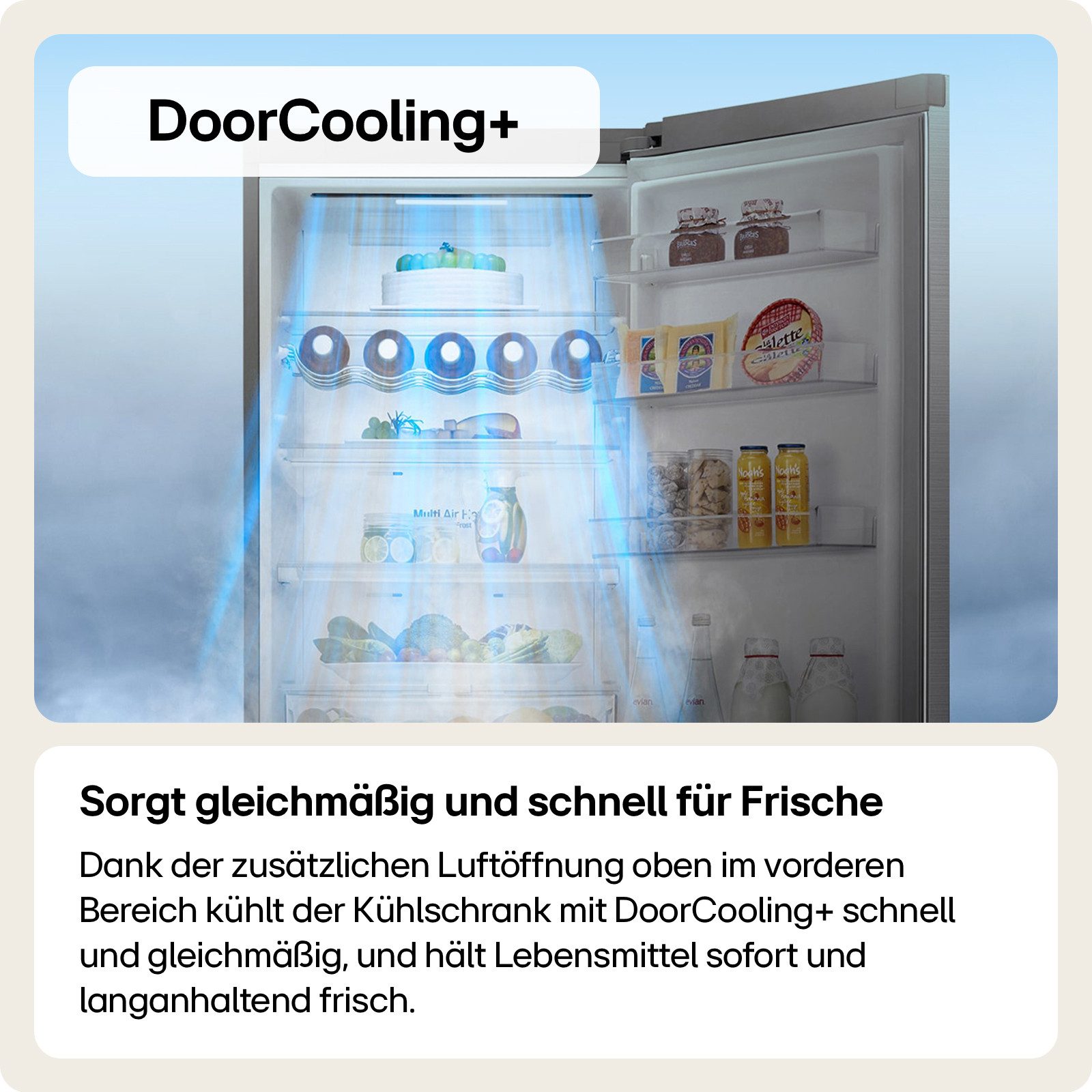 LG Kühl-/Gefrierkombination GBV22NCBPY, 203 cm hoch, 59,5 cm breit, FRESHConverter® Schublade – Bild 4 von 5
