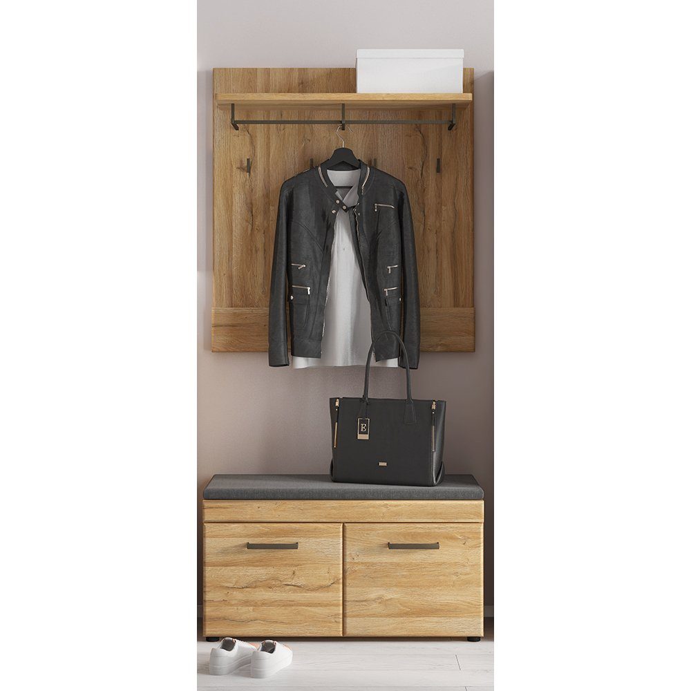 Lomadox Garderoben-Set CARIATI-129, (Spar-Set, 2-St), Garderobenpaneel günstig online kaufen