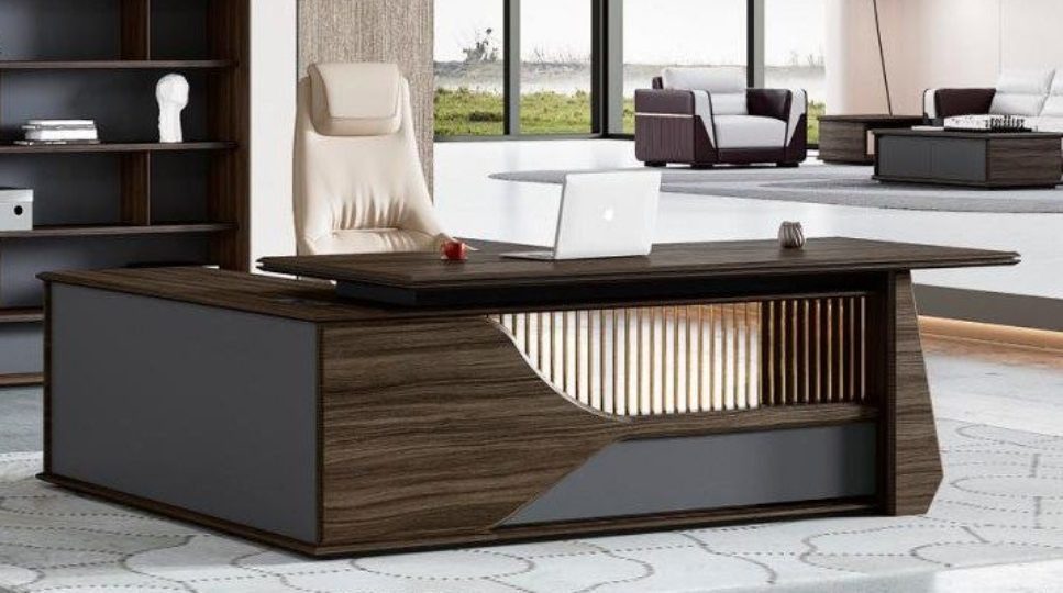 Xlmoebel Eckschreibtisch Designer Büro Schreibtisch Eleganter Eckschreibtisch Holz Sofort (1-St), Hergestellt in Europa