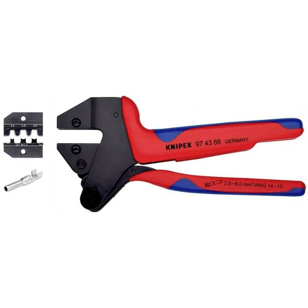 Knipex Crimpzange Crimpzangen 97 43 66, Inkl. auswechselbarer Crimpeinsätzen