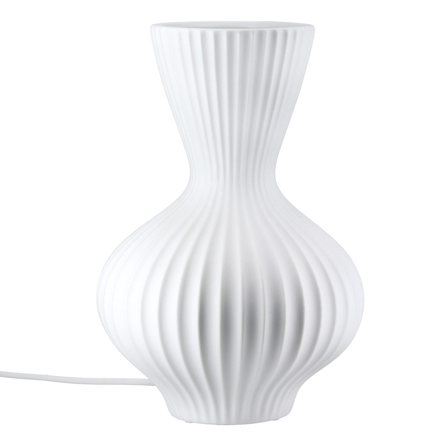 GILDE Tischleuchte GRETA Tischleuchte - weiß - Porzellan - Höhe 29,5cm x Ø 20cm - Lampe, Tischlampe - Schreibtischlampe - Nachttischlampe