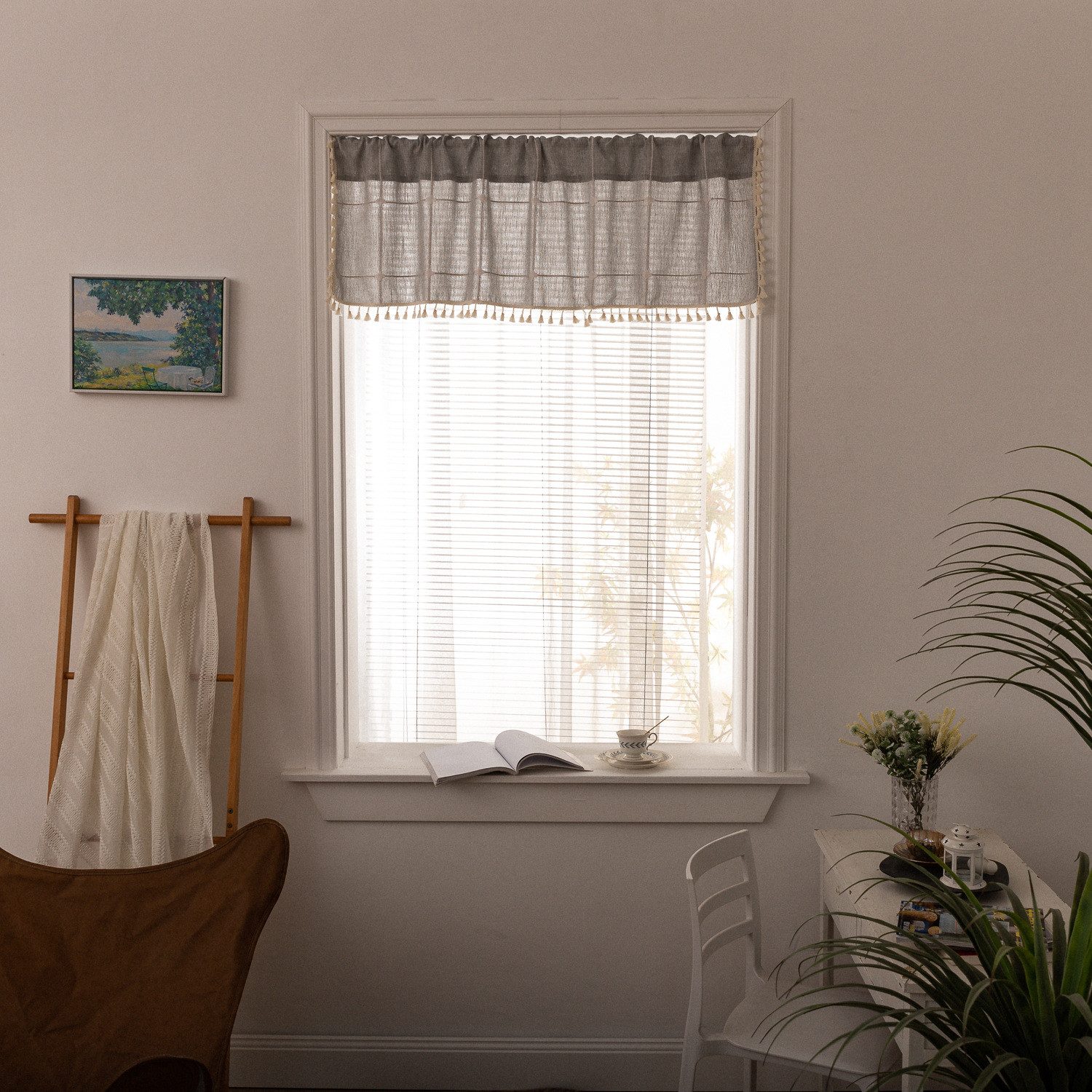 BYSURE Scheibengardine, (1 St), Einfarbig karierte günstig online kaufen