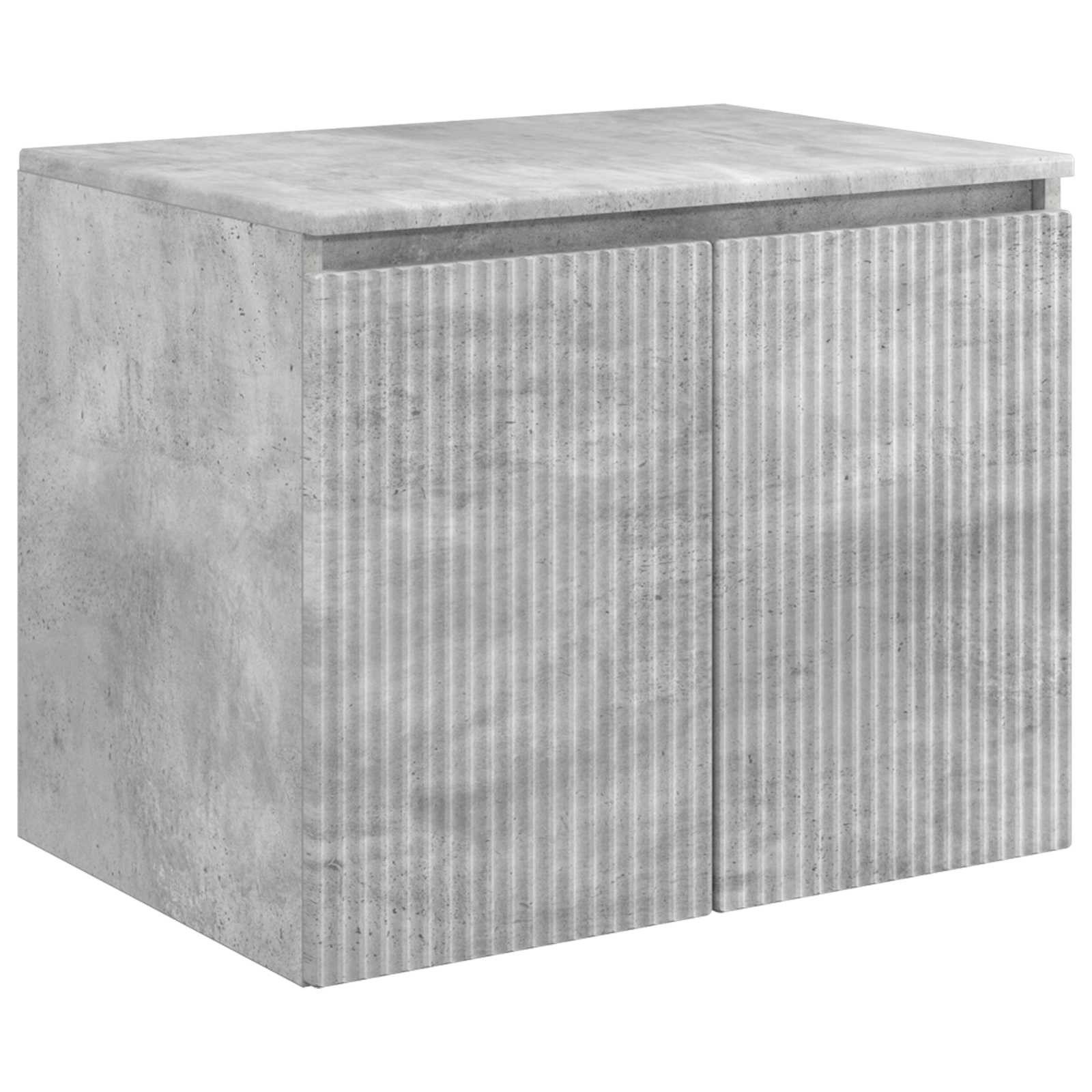 Badezimmerspiegelschrank Wandmontierter Badezimmerschrank Betongrau 62,5 x 44,5 x 50 cm