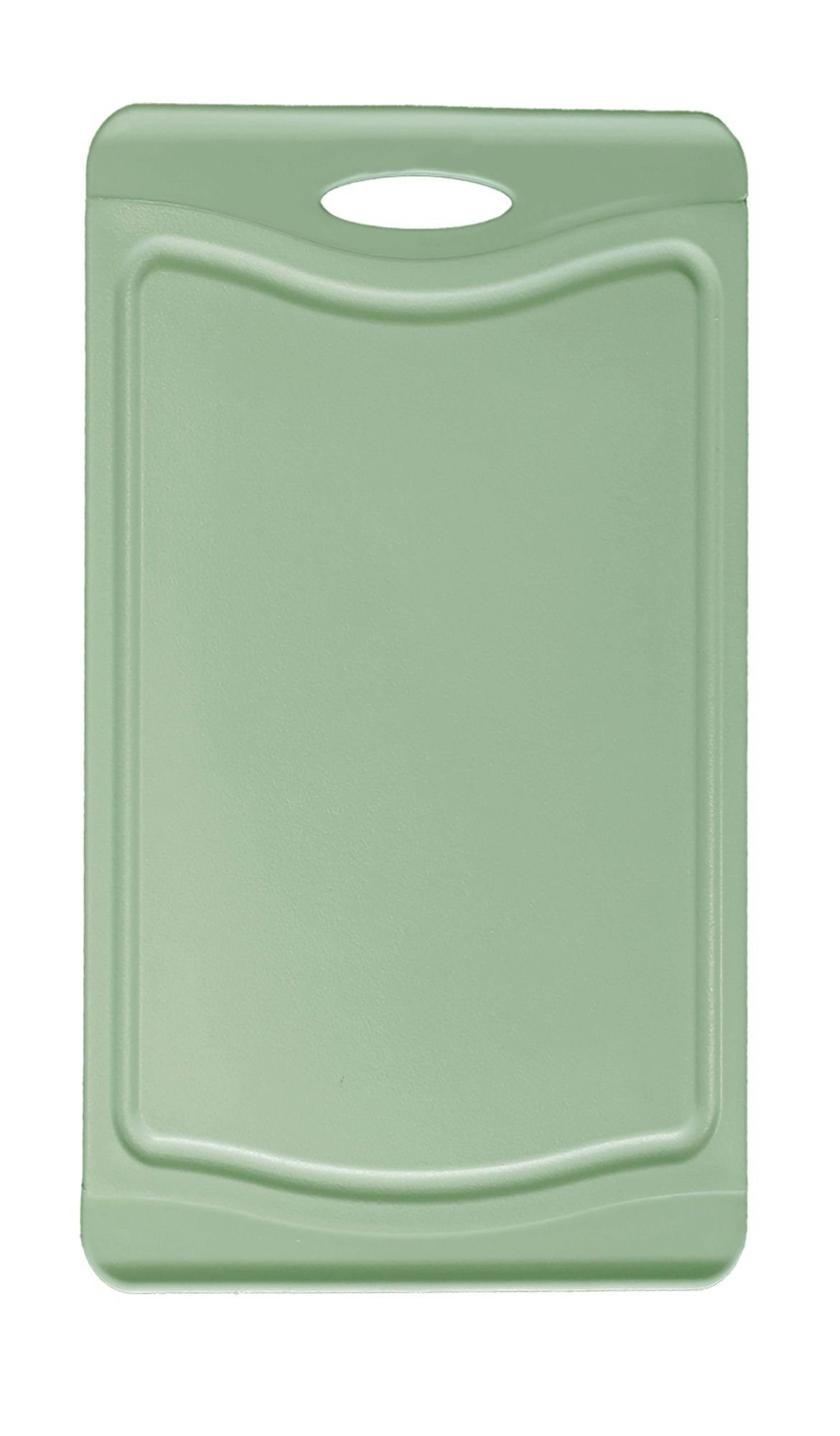 Pastell-grün mit messerschonend verwendbar, Saftrinne, beidseitig (1-St), Schneidebrett, Kunststoff, Steuber
