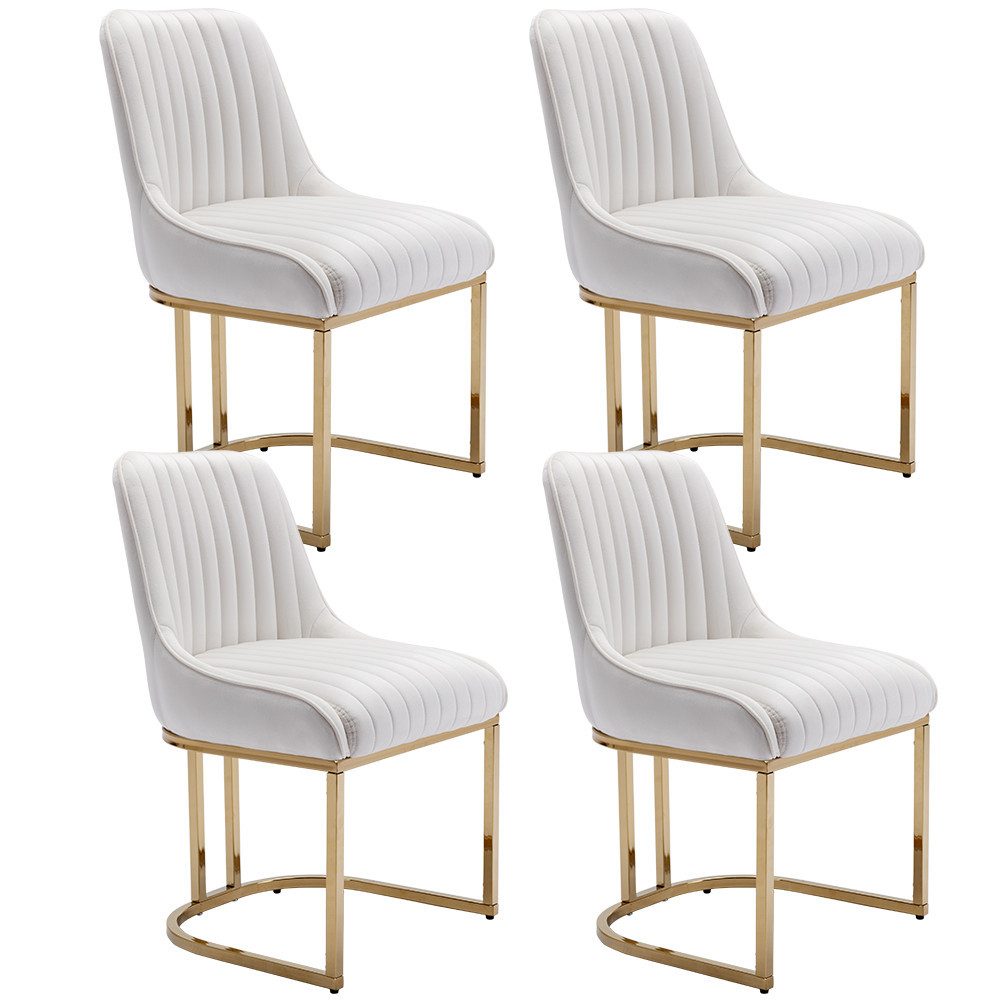 Esszimmerstuhl 2er Set Küchenstuhl mit goldene Stuhlbeine