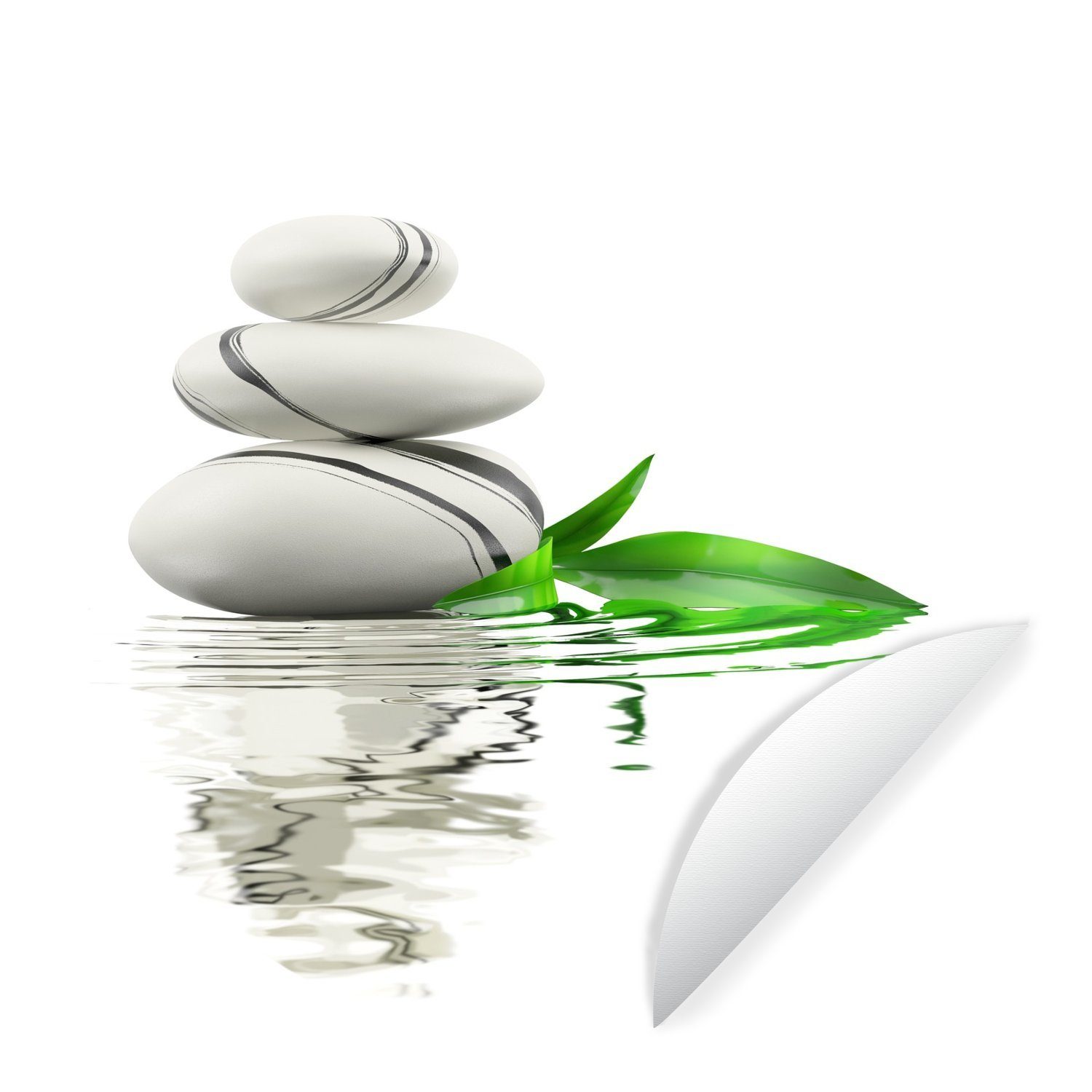 MuchoWow Wandsticker Zen-Steine im Wasser (1 St), Wandtattoo Selbstklebend, günstig online kaufen
