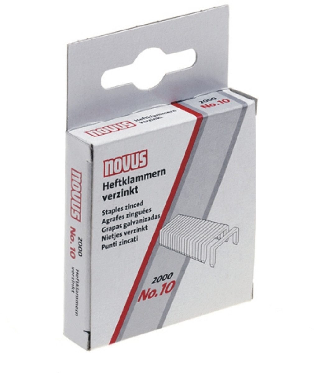 NOVUS Heftklammer Heftklammern Nr. 10 verzinkt