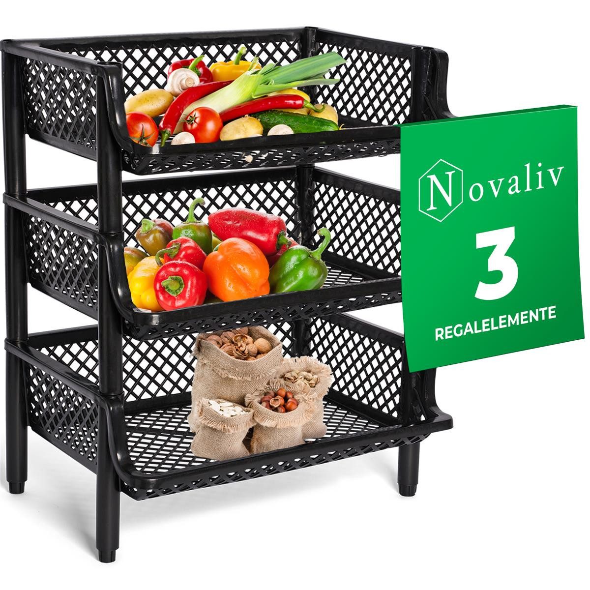 Novaliv Regal -, 3-tlg., 3x Steckregal Kunststoff