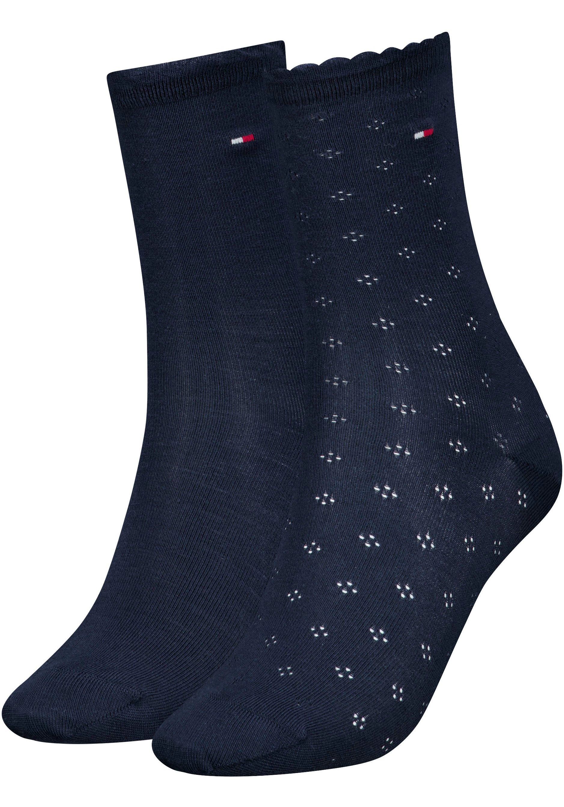 Tommy Hilfiger Socken (2-Paar) lockerer Bund, der nicht einschneidet blau
