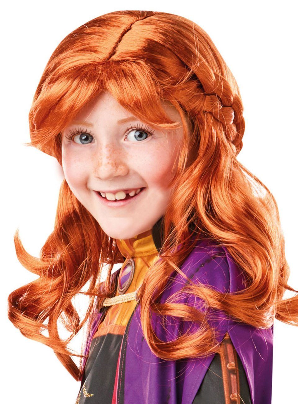 Rubie´s Kostüm-Perücke Die Eiskönigin 2 Anna Kinderperücke - für Fasching, Rote Langhaarperücke von Elsas Schwester aus 'Frozen 2'