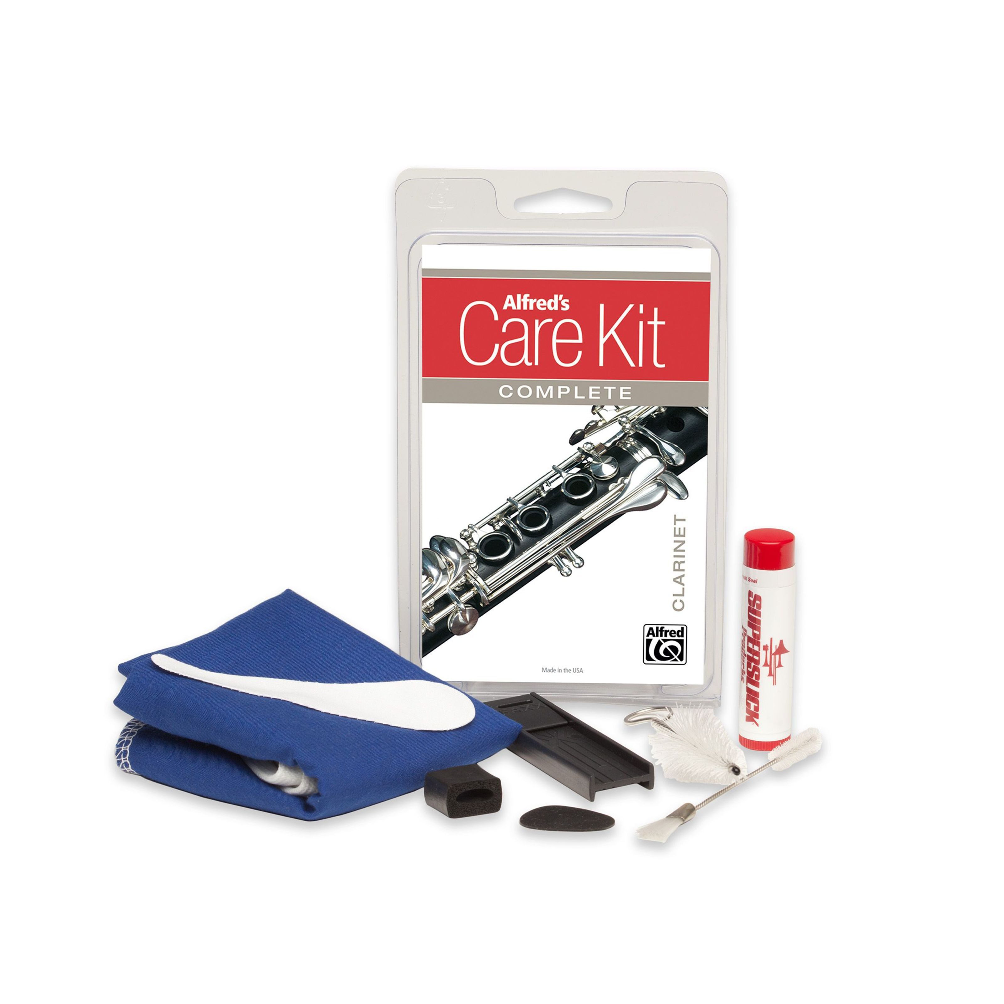 Alfred Music Klarinette, Zubehör für Blasinstrumente, Reinigungshilfen Holzbläser, Care Kit Complete: Klarinette - Zubehör für Holzbläser