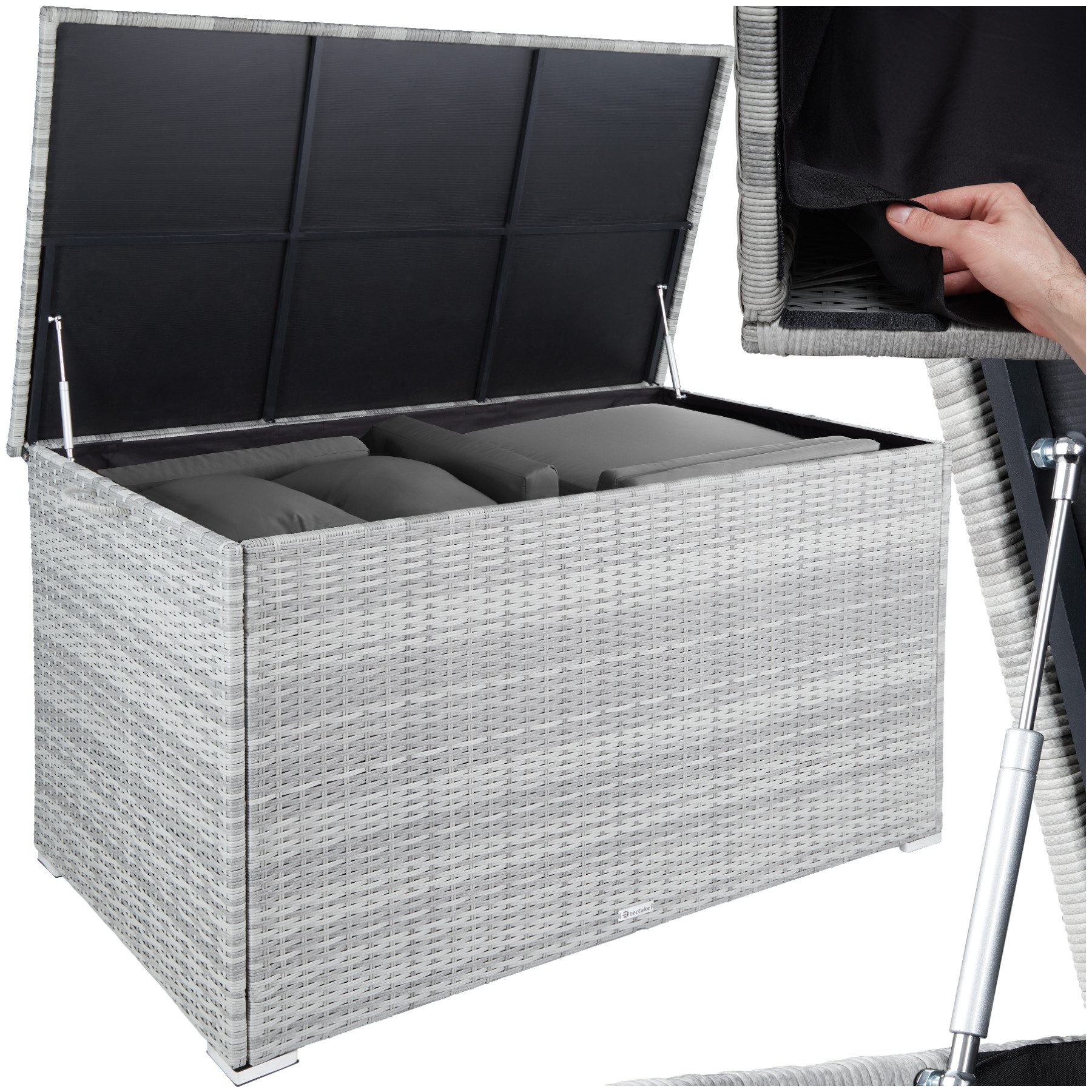 tectake Gartenbox Auflagenbox (1 St., Volumen: 750 L), 750 l, mit Aluminium günstig online kaufen