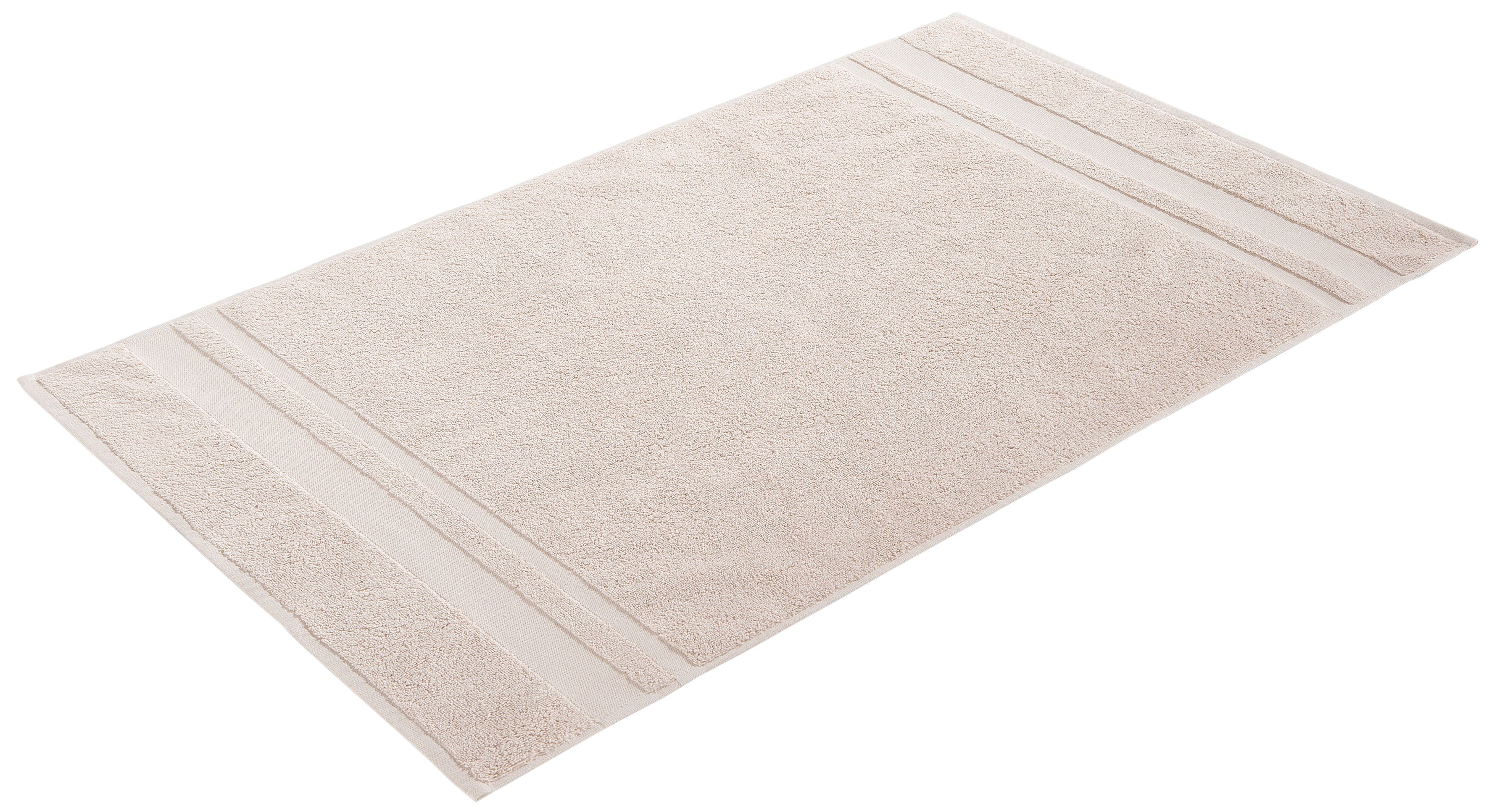 OTTO home Badematte Vanessa, 2 tlg. Hotelmatten-Set, Höhe 4 mm, beidseitig nutzbar, schnell trocknend, strapazierfähig, Baumwolle, rechteckig, 2-teiliges Set, einfarbig, Badematten Set, Bordüre, 100% Baumwolle