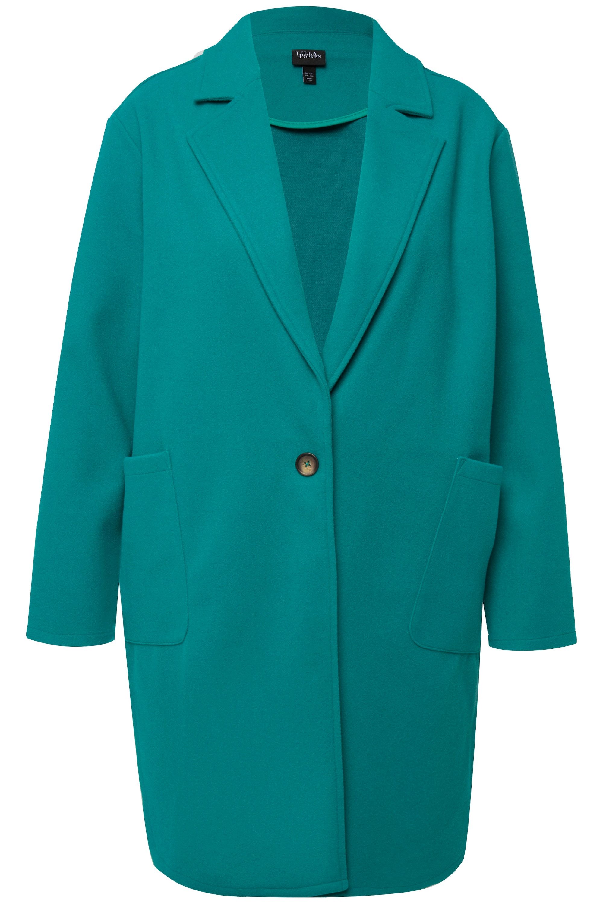 Ulla Popken Sweatjacke Sweatmantel Reverskragen Oversized günstig online kaufen