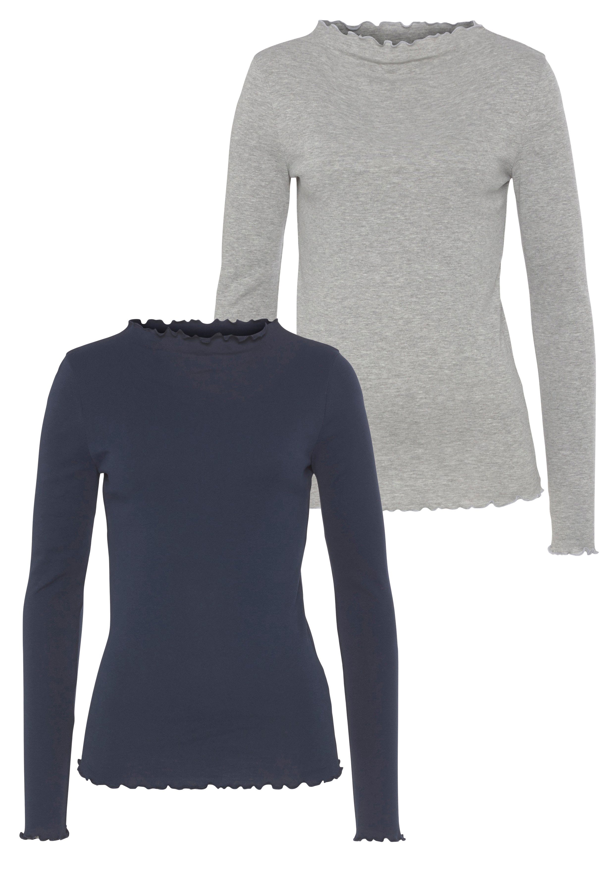 Flashlights Langarmshirt (Packung, 2-tlg., 2er- Pack) sehr figurbetonte Pas günstig online kaufen