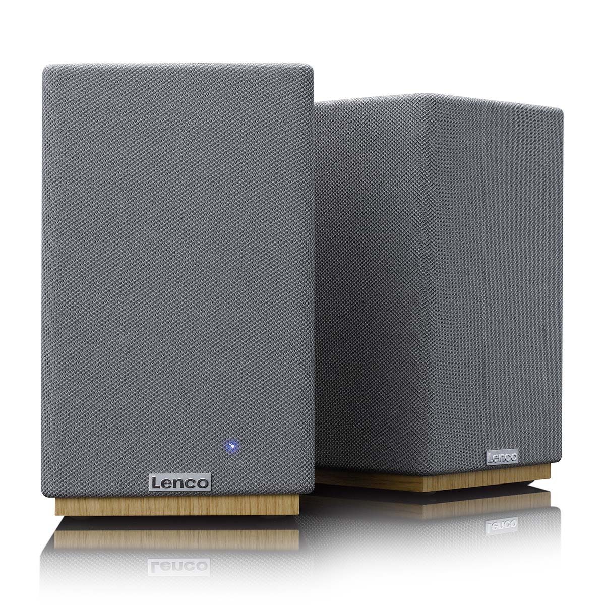 Lenco SPB-241WDGY Lautsprecher 2.0 (Bluetooth®, 80 W, Bluetooth, RCA, Optical. Flexibler Anschluss für jeden Einsatzbereich)