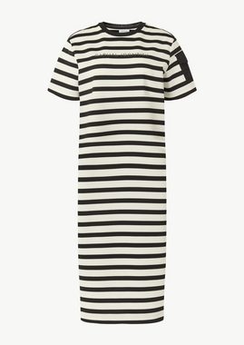 comma casual identity Maxikleid Midi-Kleid mit Streifenmuster und Folien-Print Artwork