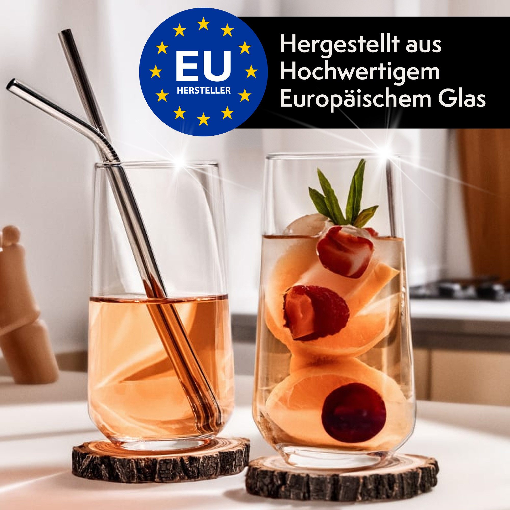 KONZEPT Gläser-Set Trinkgläser-Set, 480 ml, Longdrinkgläser, Cocktailgläser 6/12 teilig, 6-tlg., Ideal für Cocktail, Saft und als Wassergläser