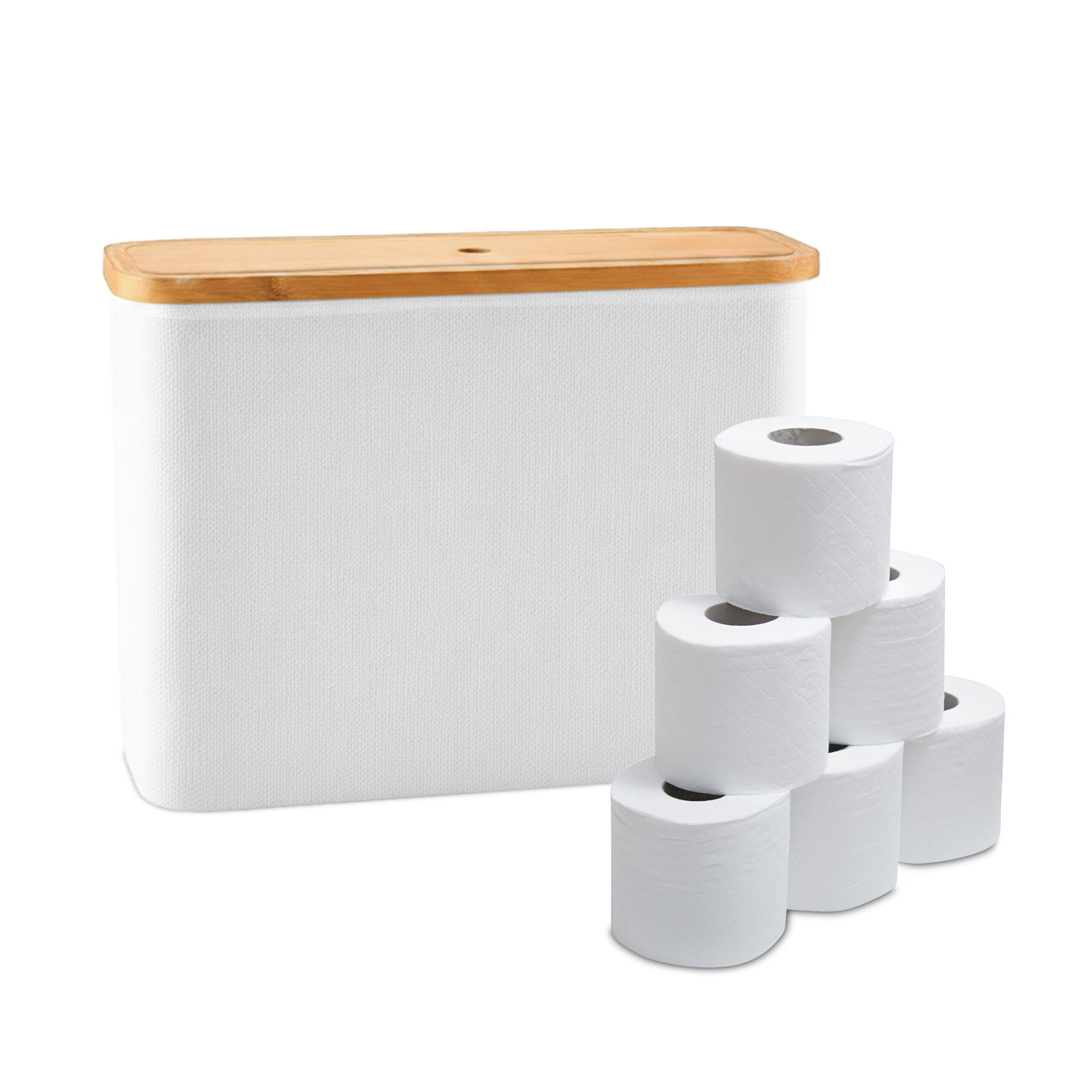 relaxdays Toiletten-Ersatzrollenhalter Toilettenpapier Aufbewahrung 12 Roll günstig online kaufen