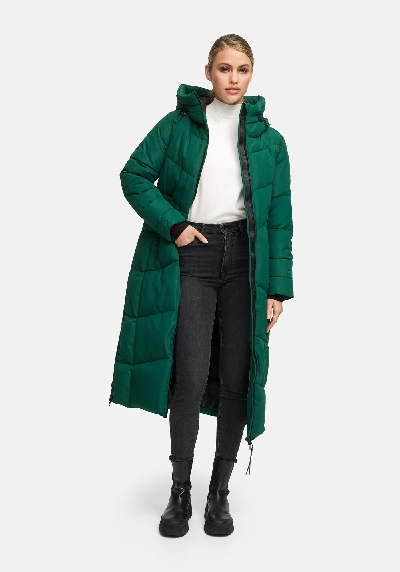 Marikoo Winterjacke Firella extra lange Passform und seitliche Belüftungsöffnungen