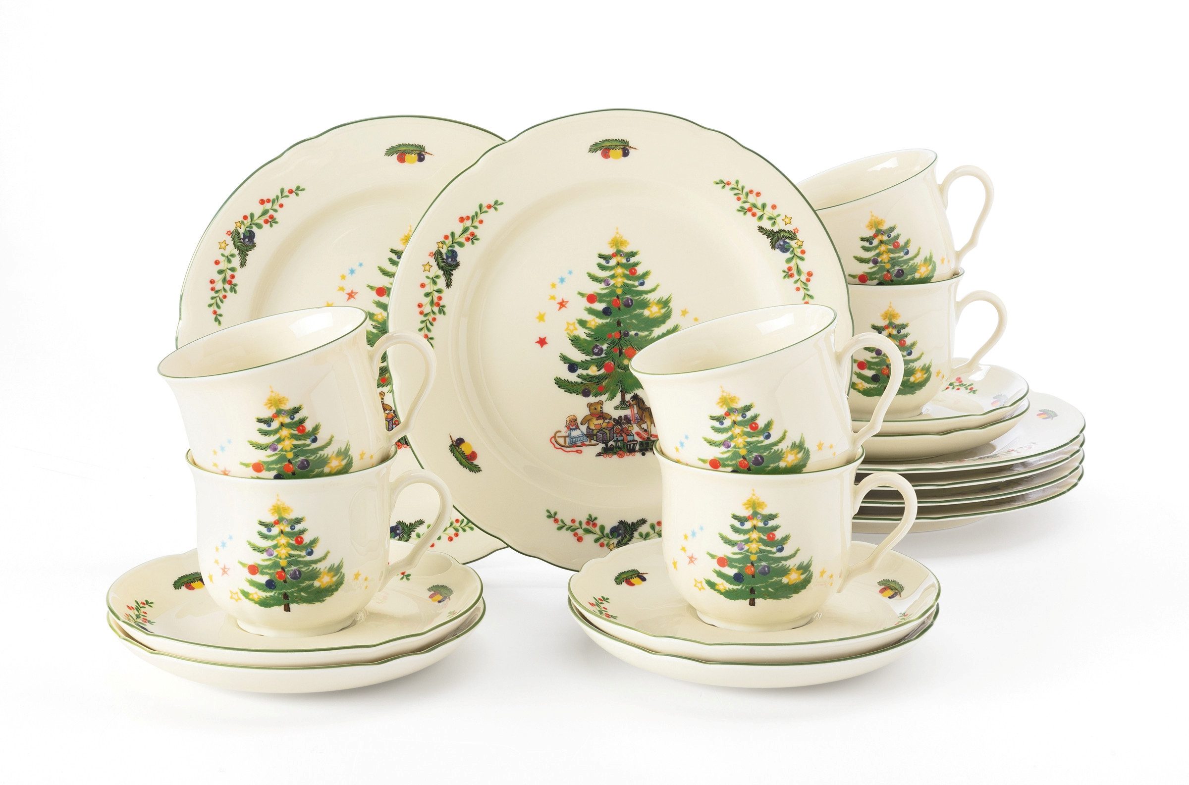 Kaffeeservice Geschirr-Set, Service Marie-Luise, Advent, Weihnachten