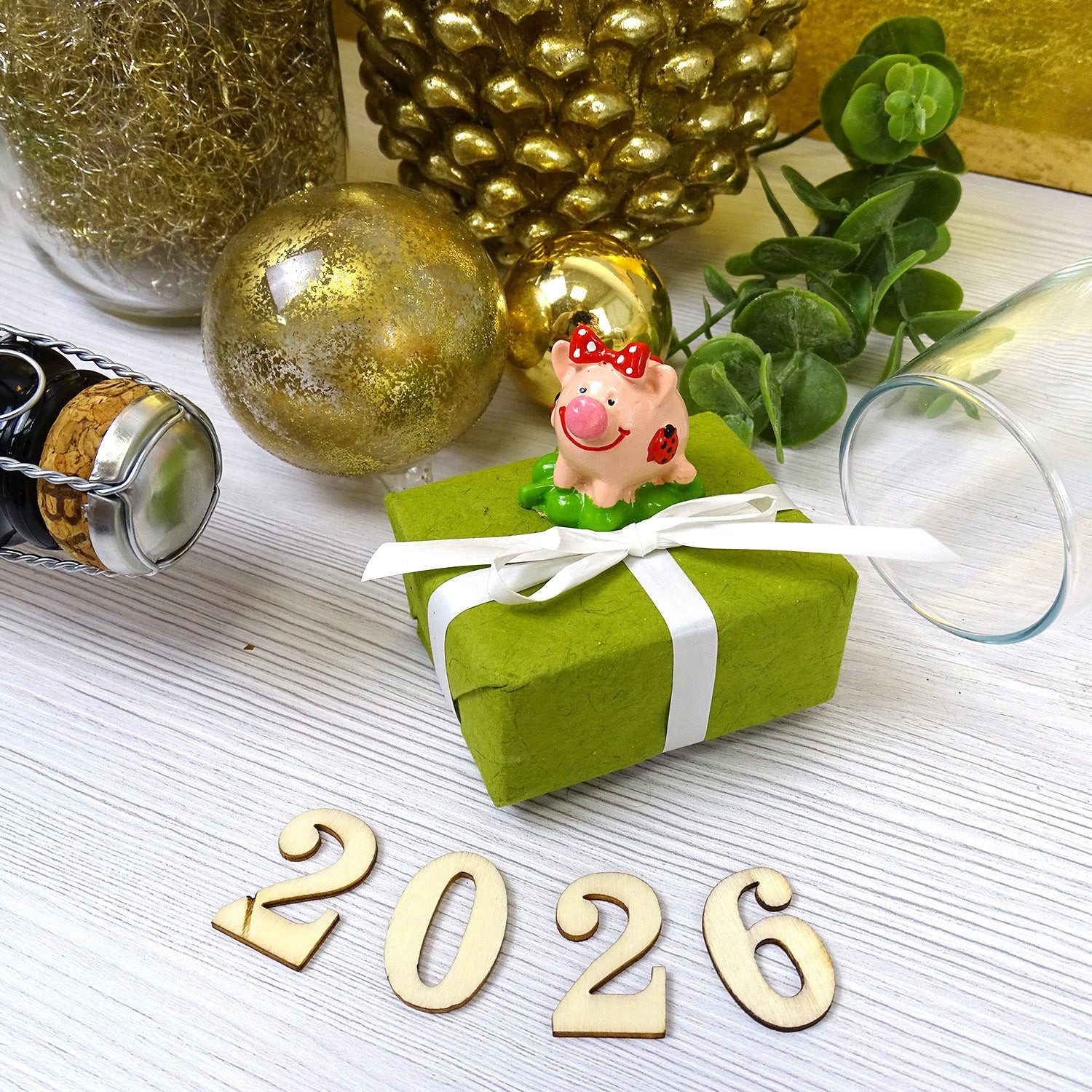 Logbuch-Verlag Dekofigur 10 kleine Glücksschweinchen Figuren - Silvester 3, günstig online kaufen