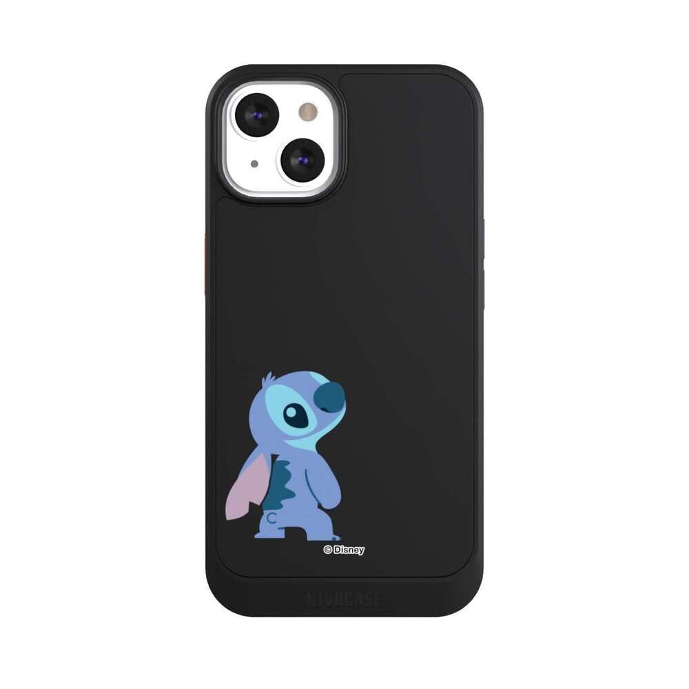 NIVOCASE Handyhülle Lilo & Stitch Fanartikel Disney Stitch Smiling, Apple iPhone 13 Hülle Handyhülle NIVOcore Schwarz