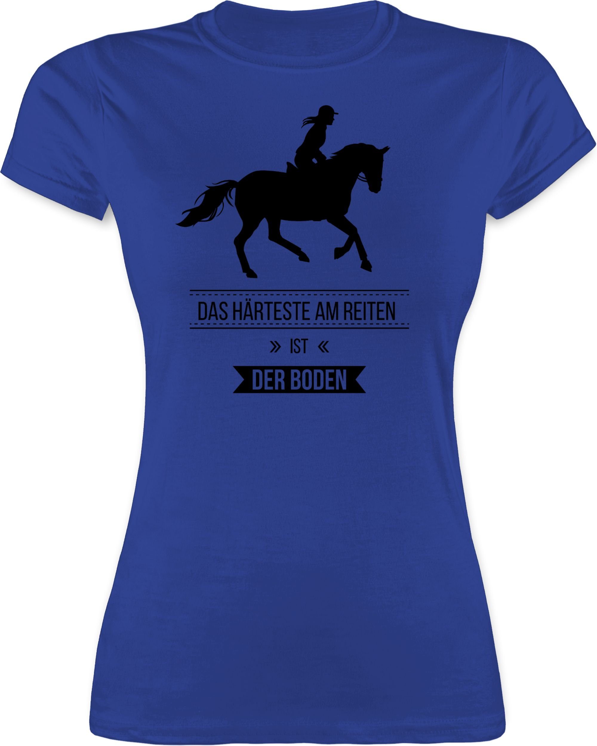 Shirtracer T-Shirt »Das Härteste am Reiten ist der Boden - Pferd & Pferde -  Damen Premium T-Shirt« Reiten Kleidung Equipment online kaufen | OTTO