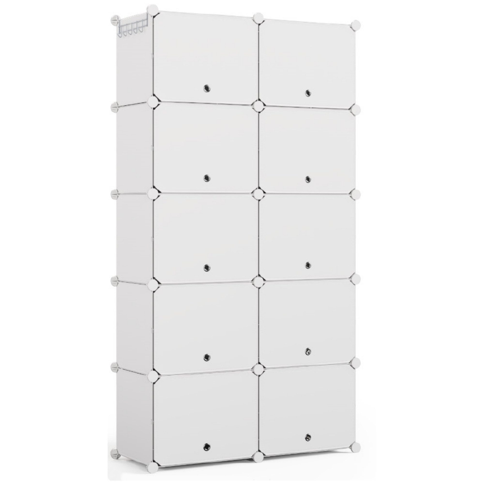 Mondeer Schuhregal Schuhschrank, Kunststoff-Schuhschrank mit Tür, Platzsparend, für 20-40 Paar Schuhe