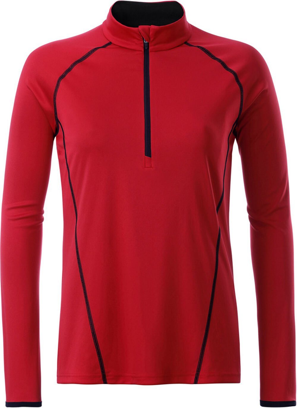 red/black schnell Damen Funktionsshirt JN & & trocknend James Funktions-Shirt James Langarm Nicholson Nicholson 497