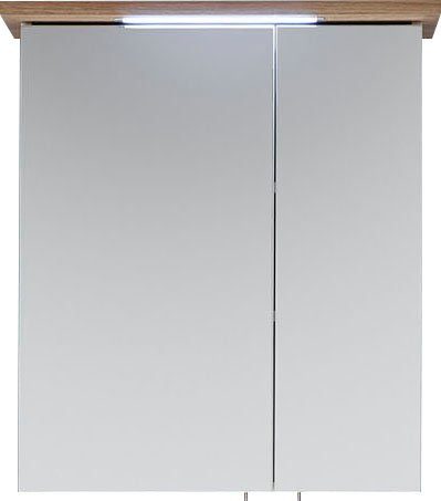 Steckdosenbox Breite eingelassene Quickset 2-türig, LED-Beleuchtung, cm, 60 Spiegelschrank 923/947 PELIPAL
